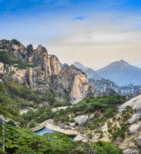 Landscape of Huangshan Mountain (Yellow Mountains). Located in Anhui province in eastern China. 