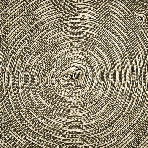 Close-up surface rope roll round.