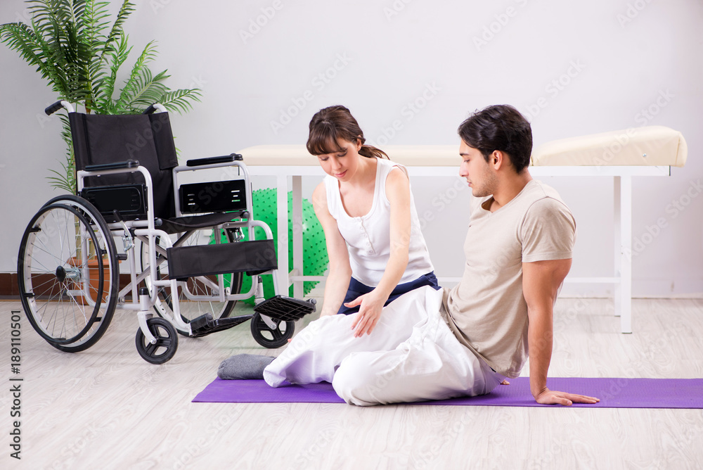 Patient recovering in hospital after injury trauma Patient recovering in hospital after injury trauma