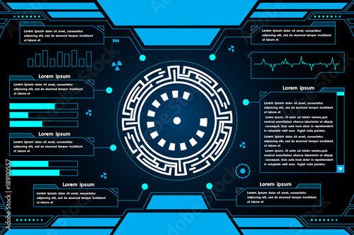 Futuristic interface  technology abstract vector background design.