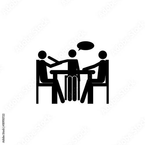 stormy discussion of projects icon. Elements of a business meeting icon. Premium quality graphic design. Signs, outline symbols collection icon for websites, web design, mobile app