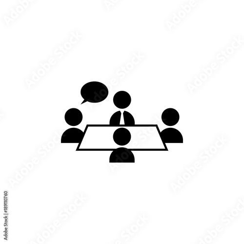 business meeting at the table icon. Elements of a business meeting icon. Premium quality graphic design. Signs, outline symbols collection icon for websites, web design, mobile app