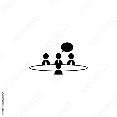 business interview icon. Elements of a business meeting icon. Premium quality graphic design. Signs, outline symbols collection icon for websites, web design, mobile app