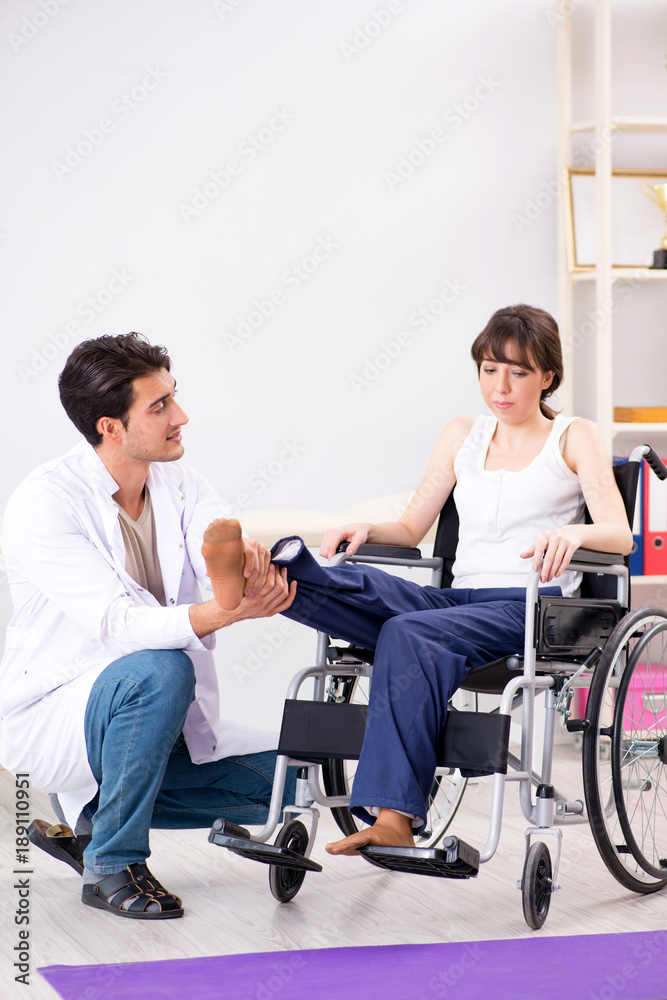 Patient recovering in hospital after injury trauma Patient recovering in hospital after injury trauma