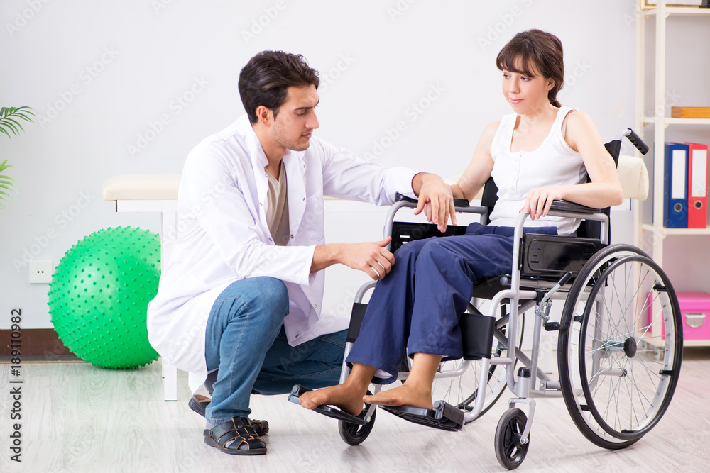Patient recovering in hospital after injury trauma Patient recovering in hospital after injury trauma