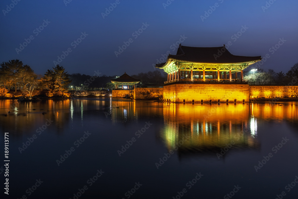 Naklejka premium donggung palace and wolji pond in gyeongju