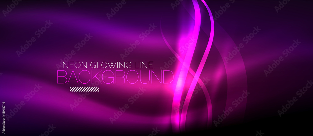 Neon purple elegant smooth wave lines digital abstract background Neon purple elegant smooth wave lines digital abstract background