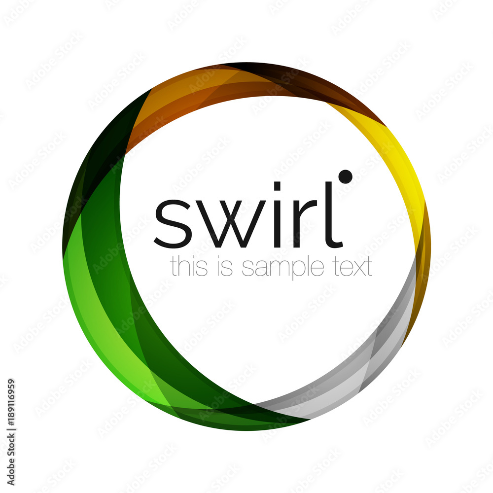 Digital techno swirl circle business icon Digital techno swirl circle business icon