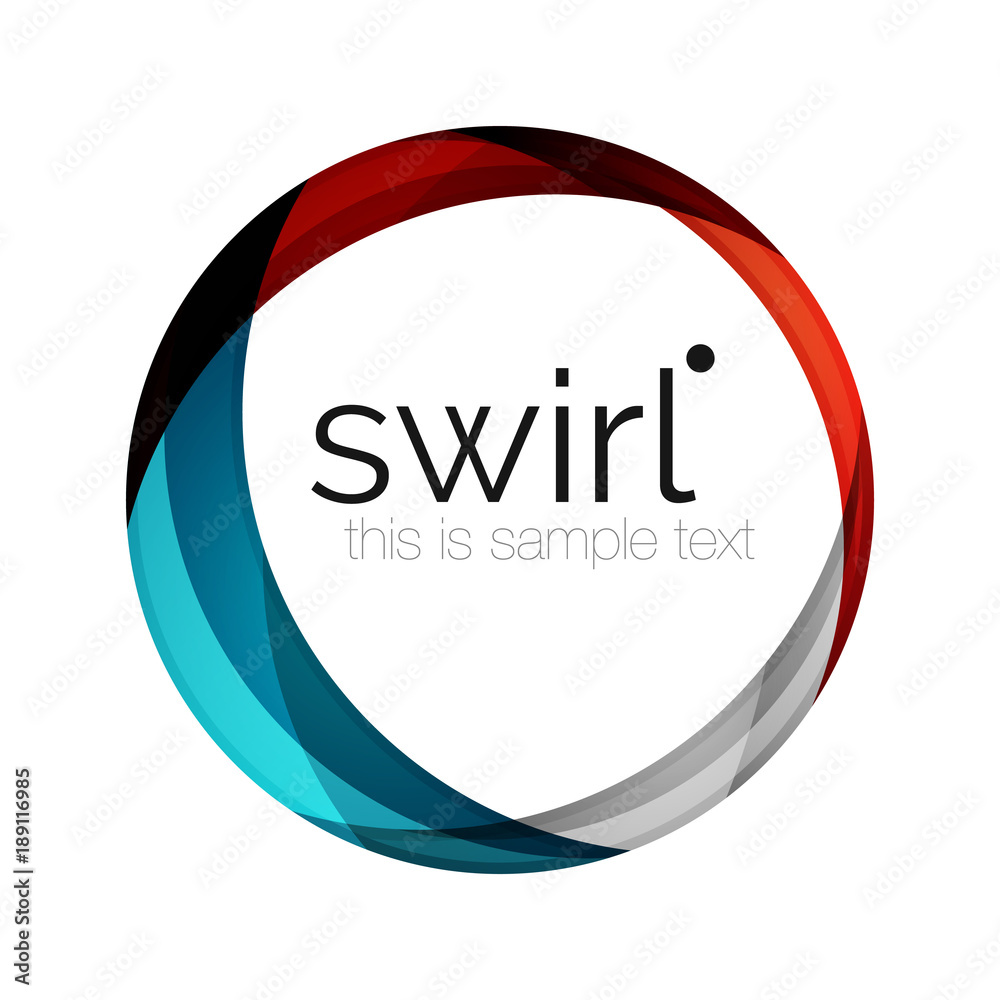 Digital techno swirl circle business icon Digital techno swirl circle business icon