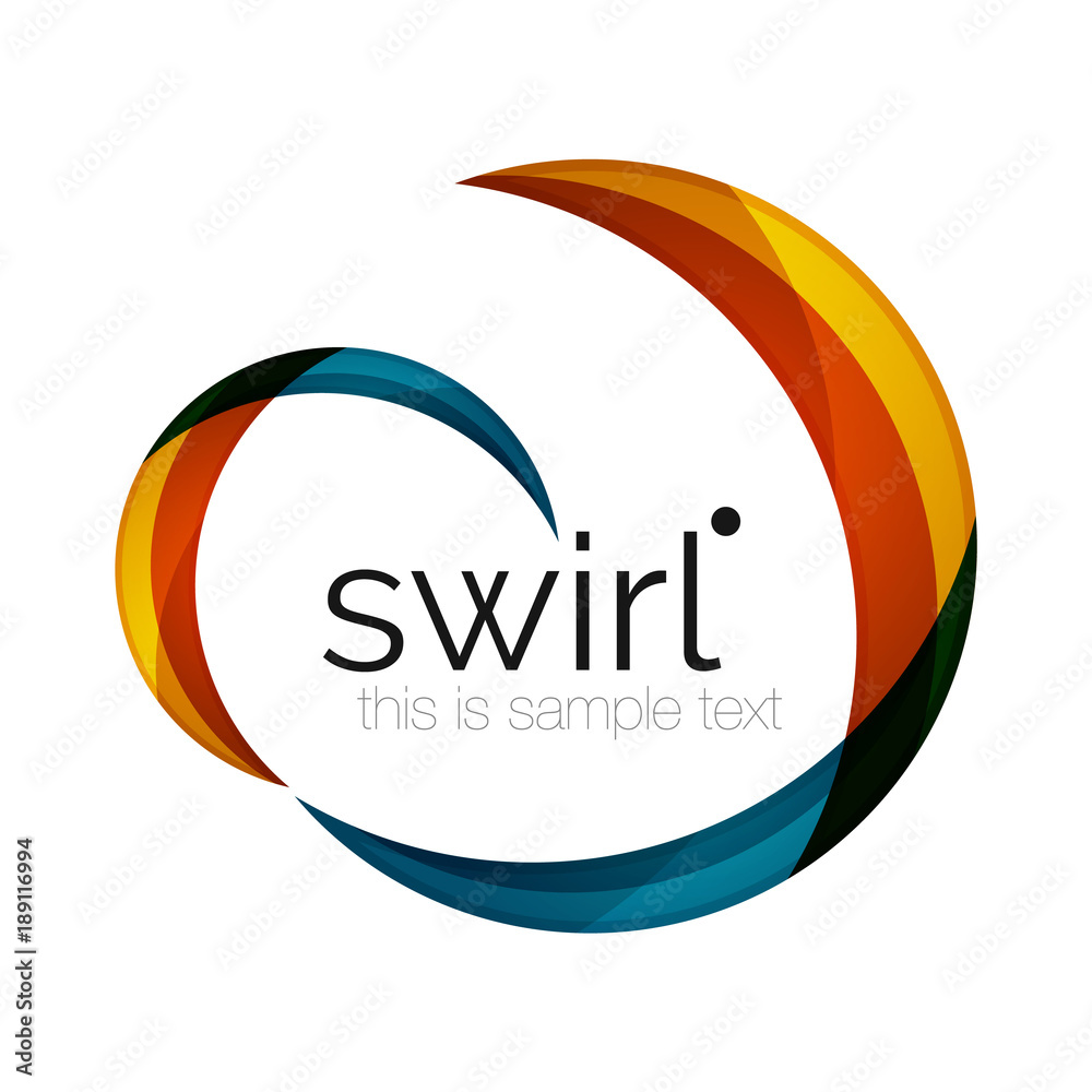 Digital techno swirl circle business icon Digital techno swirl circle business icon