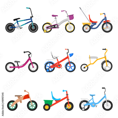 Kids bicycles set