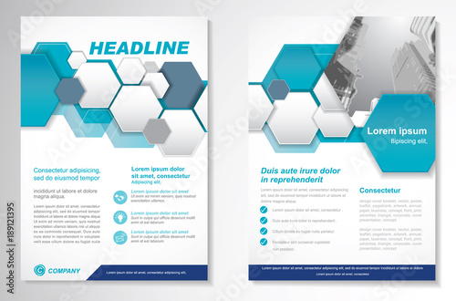 Vector Brochure Flyer design Layout template, size A4, Front page and back page, infographics. Easy to use and edit.