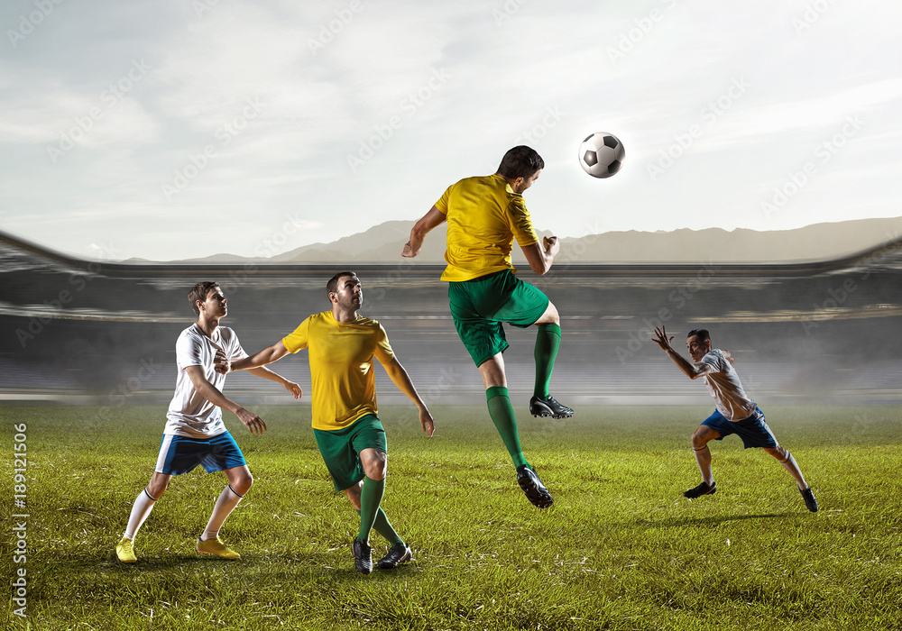 Fototapeta premium Soccer best moments. Mixed media