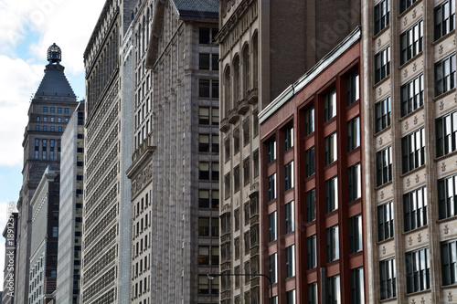 A historic line of buildings in Chicago.
