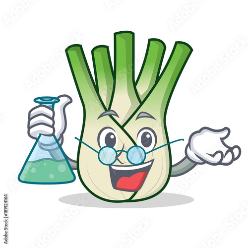 Professor fennel character cartoon style