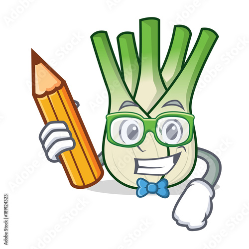 Student fennel character cartoon style