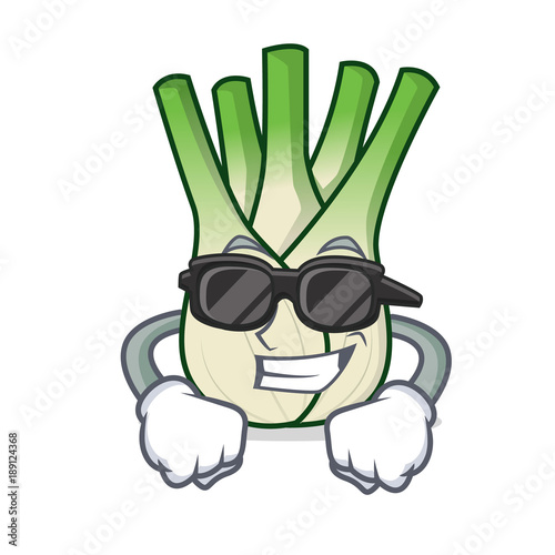 Super cool fennel character cartoon style
