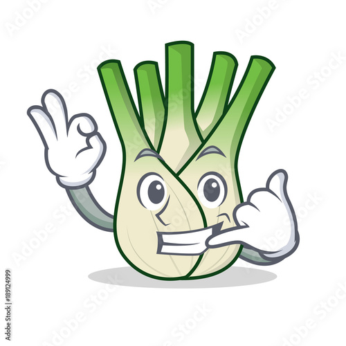 Call me fennel mascot cartoon style
