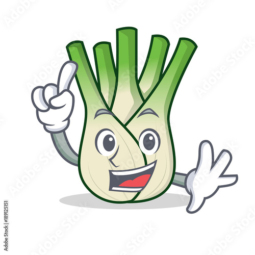 Finger fennel mascot cartoon style