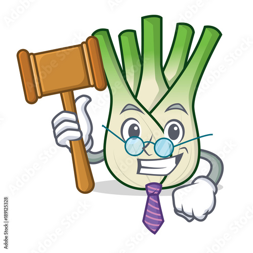 Judge fennel mascot cartoon style