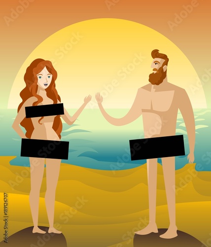 nudist beach couple