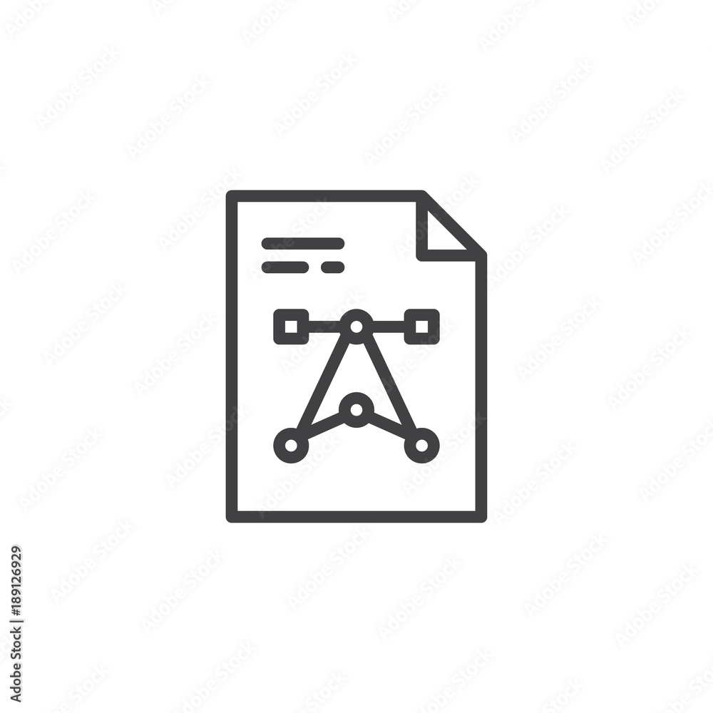 Pen tool design file line icon, outline vector sign, linear style pictogram isolated on white. Symbol, logo illustration. Editable stroke Pen tool design file line icon, outline vector sign, linear style pictogram isolated on white. Symbol, logo illustration. Editable stroke