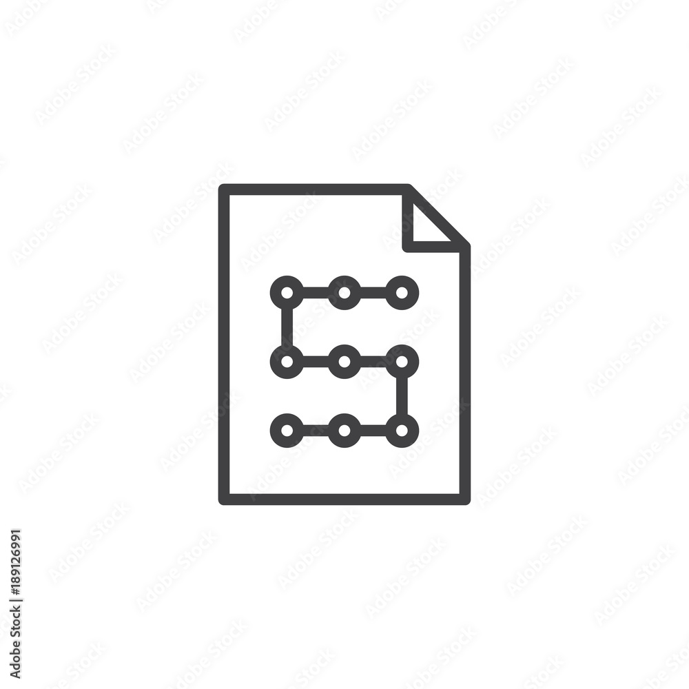 File format document line icon, outline vector sign, linear style pictogram isolated on white. Symbol, logo illustration. Editable stroke File format document line icon, outline vector sign, linear style pictogram isolated on white. Symbol, logo illustration. Editable stroke