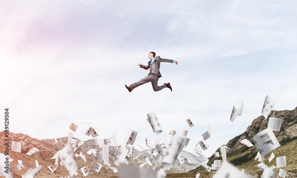 Businessman on the move.