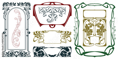 Vector plant vignette and border.