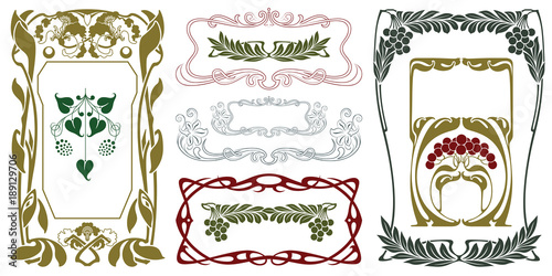 Vector plant vignette and border.
