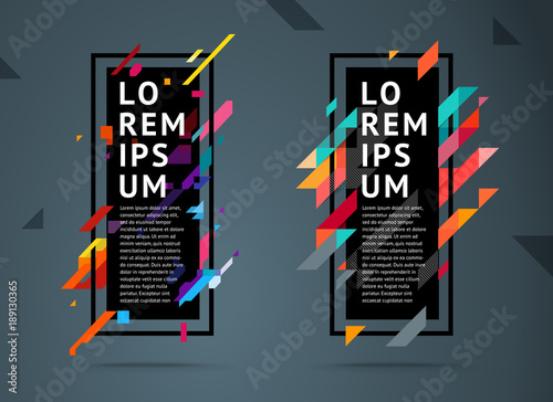 Vector modern bright frame for text. 