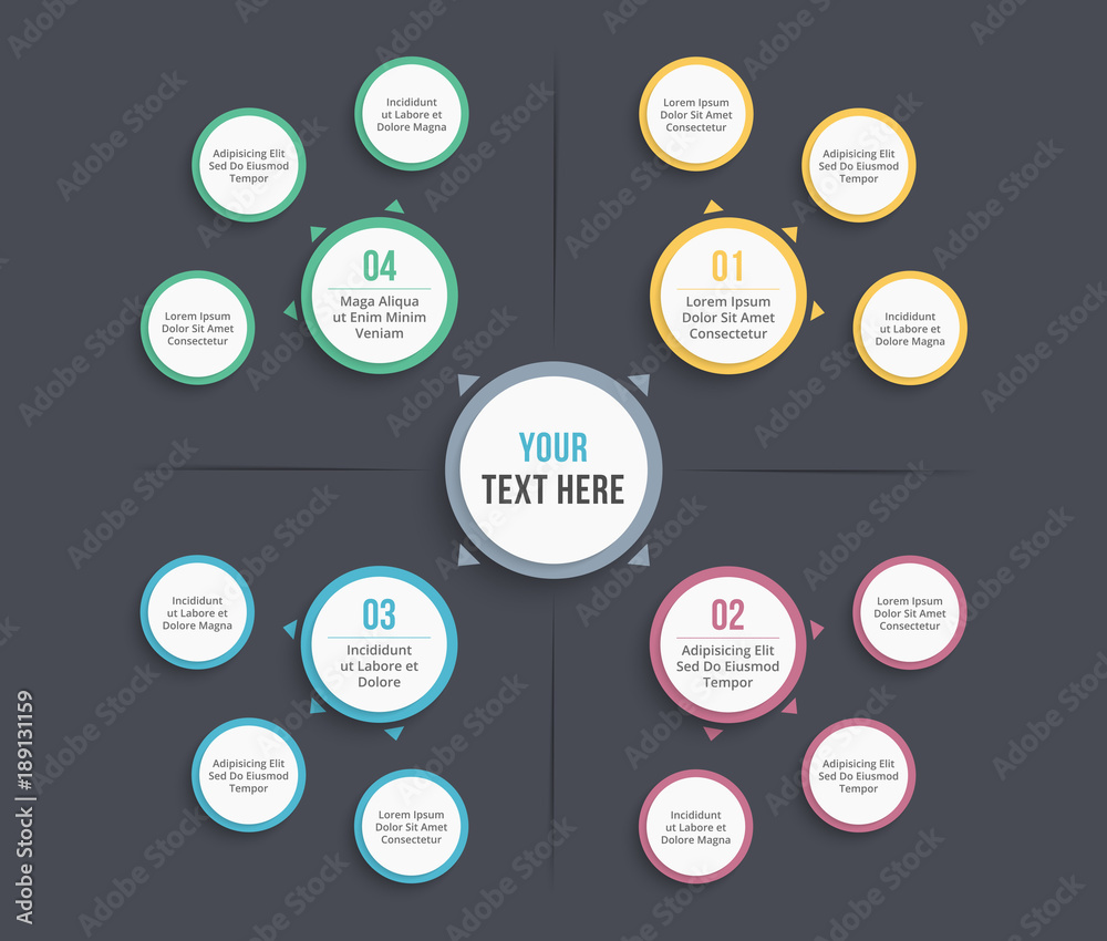Mind Map Template Stock Vector | Adobe Stock