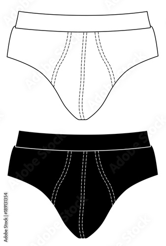 men's briefs set vector eps 10