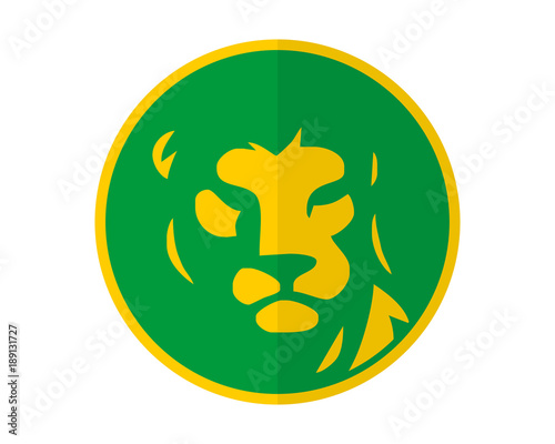 Fototapeta Naklejka Na Ścianę i Meble -  lion head silhouette image vector icon logo