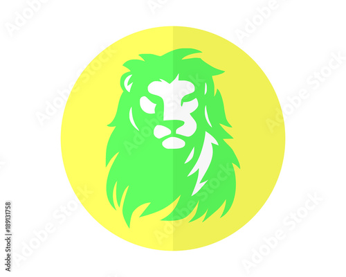 Fototapeta Naklejka Na Ścianę i Meble -  lion head silhouette lion leo head face image vector icon logo