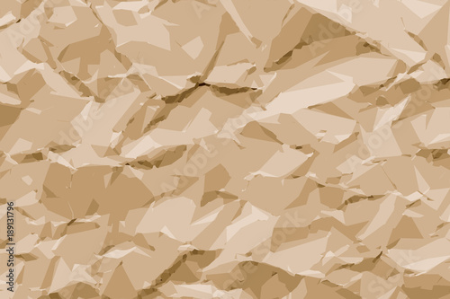 Textured obsolete crumpled packaging brown paper background