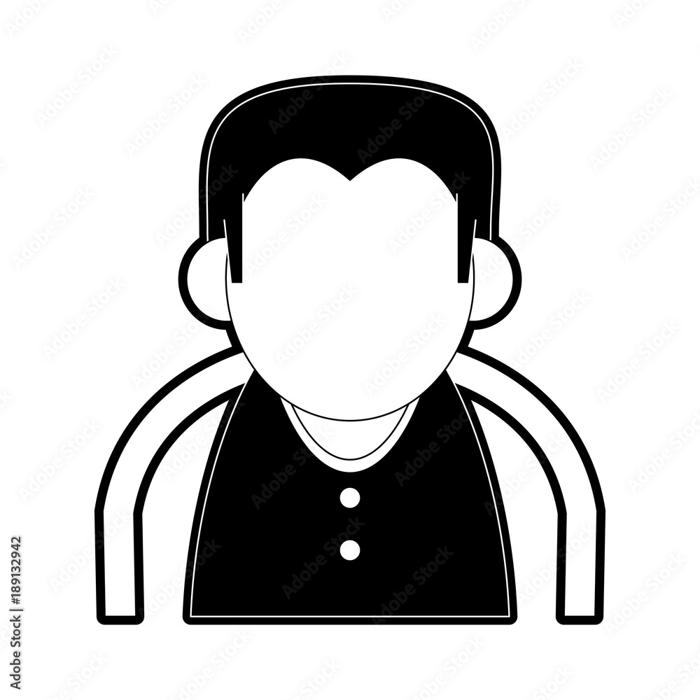 Obraz premium Cute grandfather cartoon walking stick icon vector illustration graphic design