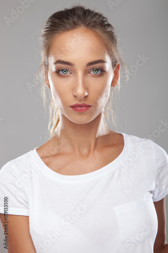 beautiful face of a young woman