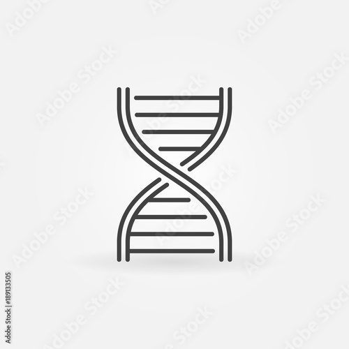 DNA strand vector outline icon