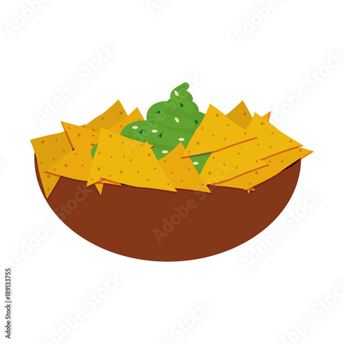 Isolated nachos design
