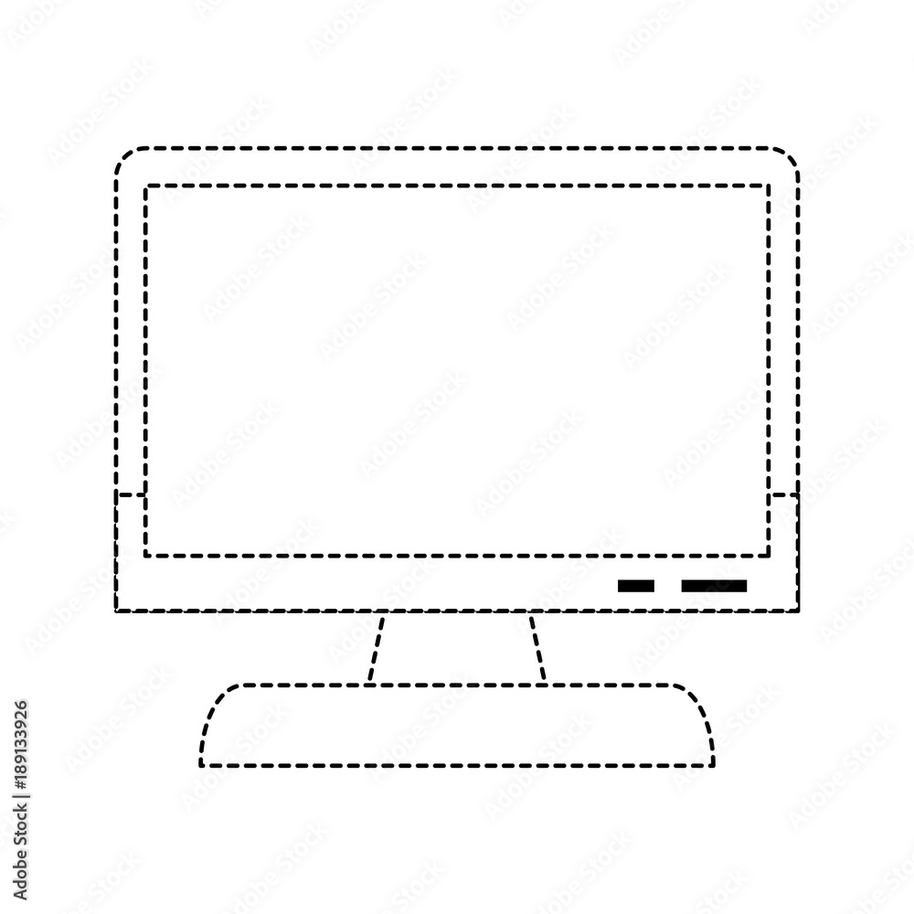 PC screen on icon vector illustration graphic design