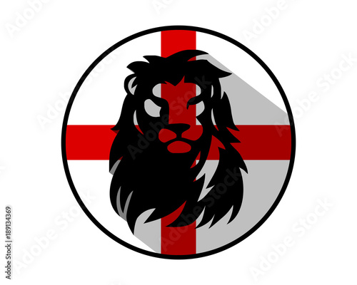 Fototapeta Naklejka Na Ścianę i Meble -  circle england lion leo head face image vector icon logo