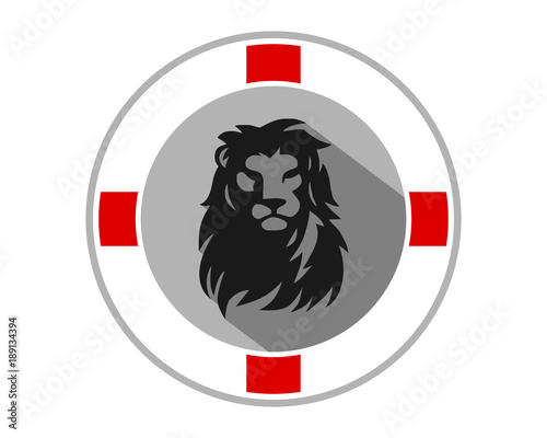 Fototapeta Naklejka Na Ścianę i Meble -  england lion leo head face image vector icon logo