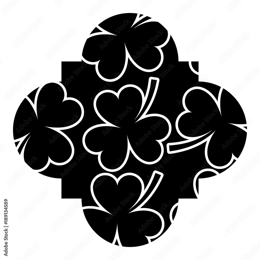 pattern shape label st patrick day clover vector illustration pattern shape label st patrick day clover vector illustration