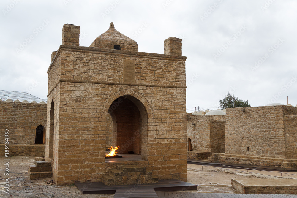 Ancient Zoroastrian temple in Suraxani, near Baku, Azerbaijan