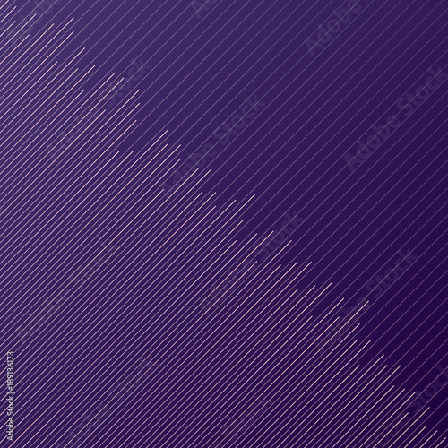Abstract minimal design stripe and diagonal lines pattern on purple background and texture.