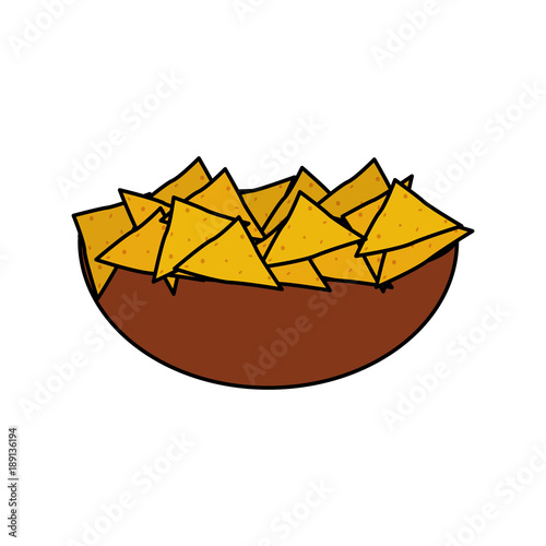Isolated nachos design