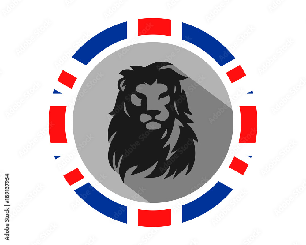 Fototapeta premium lion leo beast british image vector circle