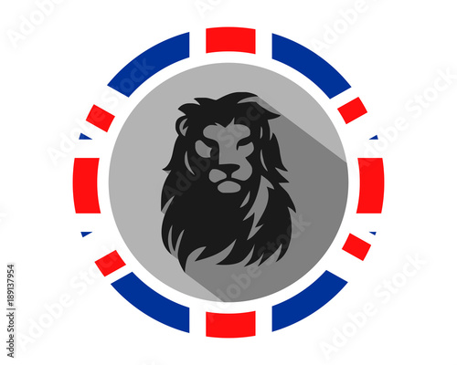 Fototapeta Naklejka Na Ścianę i Meble -  lion leo beast british image vector circle