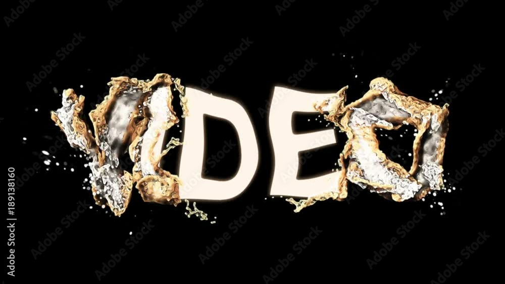 word video. Beautiful animation of the text video on isolated background